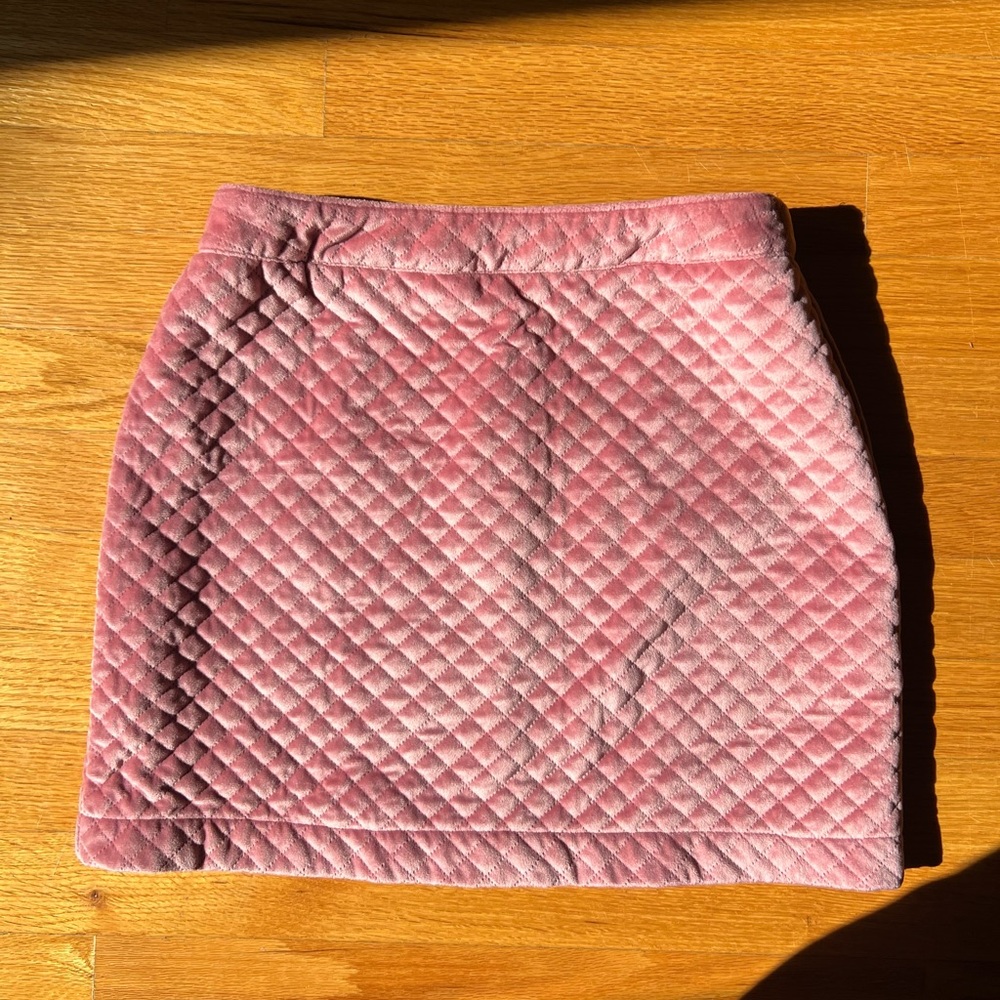 Pink mini skirt
